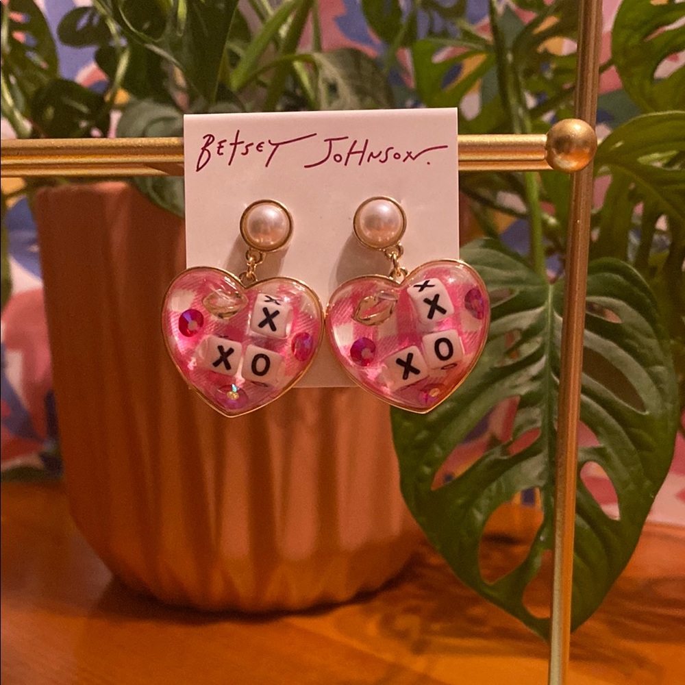 Betsey Johnson XOXO Heart Earrings